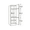 Optifit Klassik60 - Hoge kast met 3 deuren - 206,8(h) x 60(b) x 57,1(d) cm