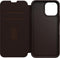 Otterbox - Strada Case wallet hoes - Geschikt voor iPhone 13 Pro Max - Bruin + Lunso Tempered Glass