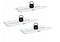 Eugad Wandplanken Set van 3 - Industrieel Design - Zwart Metaal - 43 x 10 x 4 cm (set van 3)