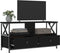 vidaXL - Tv-meubel - 90x33x45 - cm - bewerkt - hout - en - ijzer - zwart