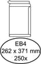 Envelop Hermes akte EB4 262x371mm zelfklevend wit 250stuks