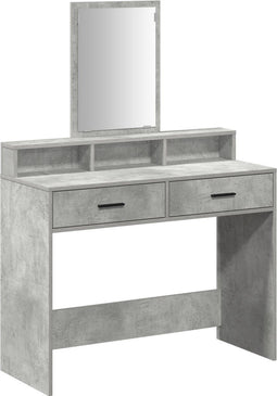 vidaXL - Kaptafel - met - Lade - - - Betonnen - Grijs, - 100x41x140 - cm