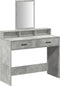 vidaXL - Kaptafel - met - Lade - - - Betonnen - Grijs, - 100x41x140 - cm