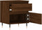 vidaXL - Nachtkastje - 40x35x50 - cm - bewerkt - hout - bruin - eikenkleur