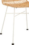 J-Line stoel Emma - rotan/metaal - naturel/wit