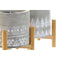 Kaars DKD Home Decor Grijs Hout Bruin Cement Aluminium Was (10 x 10 x 12 cm) (2 Stuks)