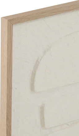 J-Line schilderij cellen - papier - wit - 2 stuks