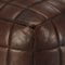 vidaXL - Poef - 40x40x40 - cm - echt - geitenleer - donkerbruin