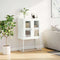 vidaXL - Hoge - kast - 68x39x107 - cm - staal - wit