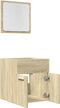 vidaXL - 2-delige - Badkamermeubelset - bewerkt - hout - sonoma - eikenkleurig