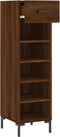 vidaXL - Schoenenkast - 30x35x105 - cm - bewerkt - hout - bruin - eikenkleur