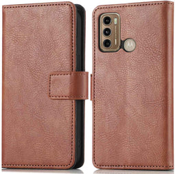 iMoshion Hoesje Geschikt voor Motorola Moto G60 Hoesje Met Pasjeshouder - iMoshion Luxe Bookcase - Bruin