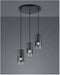 TRIO ROBIN - Hanglamp - 3 lichtpunten - Zwart mat (excl. 3x E27 28W)