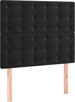 vidaXL - Hoofdborden - 2 - st - 80x5x78/88 - cm - fluweel - zwart