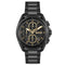 BOSS HB1513950 VOLANE Heren Horloge - Mineraalglas - Roestvrijstaal - Zwart - 44 mm breed - 4.4 cm lang - Quartz - Vouw/Vlindersluiting - 5 ATM (douchen)