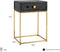 Richmond Interiors Nachtkastje Blackbone gold 1-lade (Black rustic)