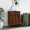 vidaXL - Dressoir - 69,5x34x90 - cm - bewerkt - hout - bruin - eikenkleur