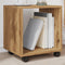 vidaXL - Rolkast - 37x33x42,5 - cm - bewerkt - hout - artisanaal - eikenkleurig