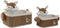 Basket spelset Home ESPRIT Blauw Bruin 43 x 33 x 32,5 cm (2 Onderdelen)