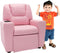 vidaXL - Kinderfauteuil - verstelbaar - kunstleer - roze