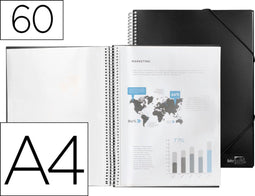 Liderpapel EC34, Project folder, A4, Zwart, Elastische band, 310 mm, 250 mm