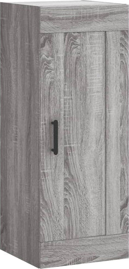vidaXL - Wandkast - 34,5x34x90 - cm - bewerkt - hout - grijs - sonoma - eikenkleurig
