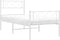 vidaXL - Bedframe - met - hoofd- - en - voeteneinde - metaal - wit - 90x200 - cm