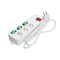 TM Electron 3680 W - 3-voudige Stekkerdoos met Schakelaar - Wit (1,5 m)