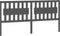 vidaXL - Hoofdbord - 185,5x4x100 - cm - massief - grenenhout - grijs