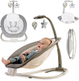 Lionelo Pascal - Wipstoel - 5 Melodieën & Trillingen - 4-Standen Rugleuning - Grijs