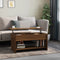 vidaXL - Salontafel - 102x50x52,5 - cm - bewerkt - hout - bruin - eikenkleur