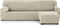 Hoes voor chaise longue met korte armleuning rechts Eysa THOR Wit 110 x 110 x 310 cm