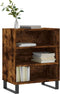 vidaXL - Dressoir - 57x35x70 - cm - bewerkt - hout - gerookt - eikenkleurig