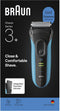 Braun Series 3+ - Elektrisch Scheerapparaat - 2 Folie-scheerelementen & Precisietrimmer - Blauw