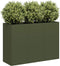 vidaXL - Plantenbak - 120x40x80 - cm - koudgewalst - staal - olijfgroen
