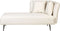 RIOM - Chaise longue - Gebroken wit - Rechtszijdig - Stof