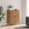 vidaXL - Dressoir - 70x34x90 - cm - bewerkt - hout - artisanaal - eikenkleur