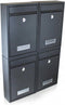 Brievenbus Wand Hangend - Maxorit Husy - Postbus Mailbox - Wandbrievenbus - RVS - Zwart
