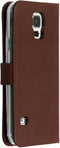 Selencia Hoesje Geschikt voor Samsung Galaxy S5 Plus / S5 Neo / S5 Hoesje Met Pasjeshouder - Selencia Echt Lederen Bookcase - Bruin