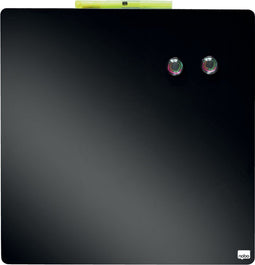 Nobo Magnetisch Whiteboard - Inclusief Whiteboard Marker, Magneten en Montagestickers - 36 x 36 cm - Zwart