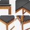 vidaXL - Tuin - Hoekbank - met - Kussens - 140x100x91 - cm - Massief - Acacia