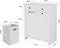 SoBuy BZR33-II-W - Badkamerkast - 2 lades 2 wasmanden 45 liter - Wit