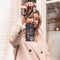 iMoshion Hoesje Geschikt voor Samsung Galaxy A41 Hoesje Met Koord - iMoshion Design Hoesje met Koord - Wit / Zwart / Woman Flower Black