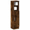 vidaXL - Badkamerkast - met - rolhouder - 20,5x22x90 - cm - gerookt - eikenkleurig