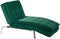 LOIRET - Chaise longue - Smaragdgroen - Symmetrisch - Fluweel