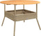 Tuintafel met acaciahouten blad Ø110x71 cm poly rattan beige