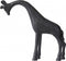 Light & Living Deco Beeld Giraffe - Metaal - Zwart - 29x25x7 cm (BxHxD)