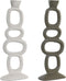 Kroonkandelaar DKD Home Decor 14,5 x 7 x 37 cm Aluminium Wit Groen (2 Stuks)