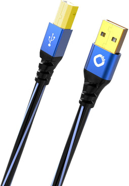 Oehlbach USB Plus B - USB 2.0 kabel - 10 m - Blauw Zwart