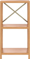 vidaXL - Opbergrek - 3-laags - 40x30x78 - cm - massief - eikenhout